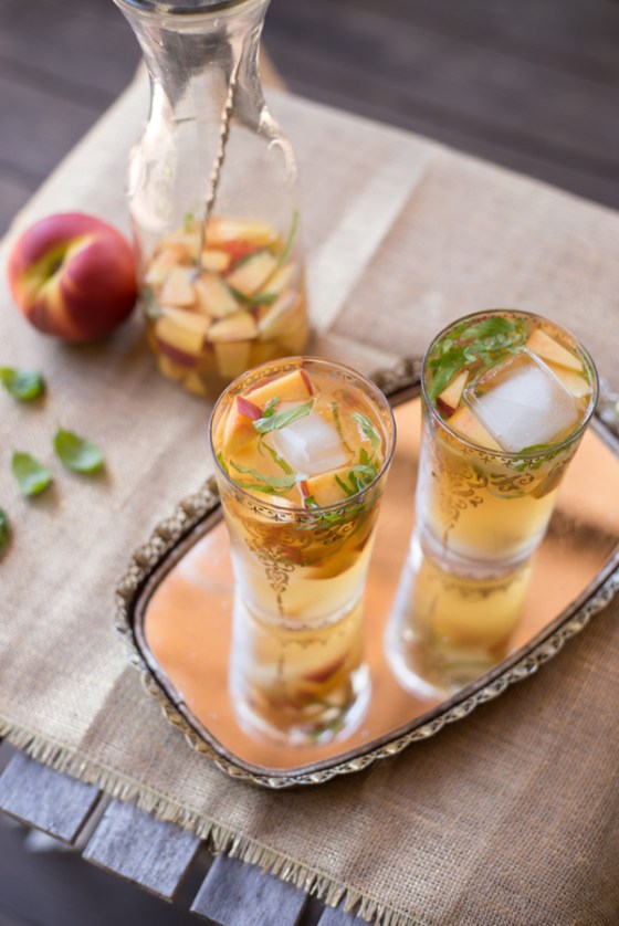 Peach Basil Sangria
