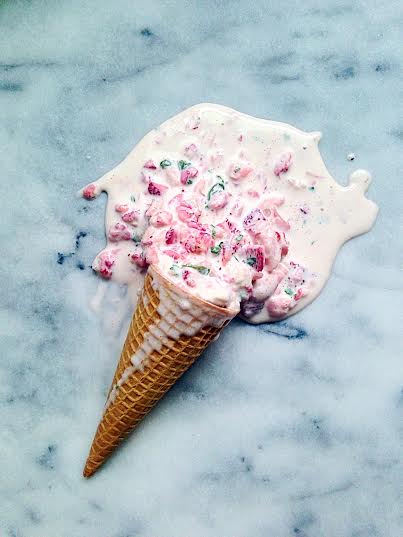 Strawberry Basil Ice Cream 7