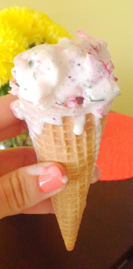 Strawberry Basil Ice Cream 8